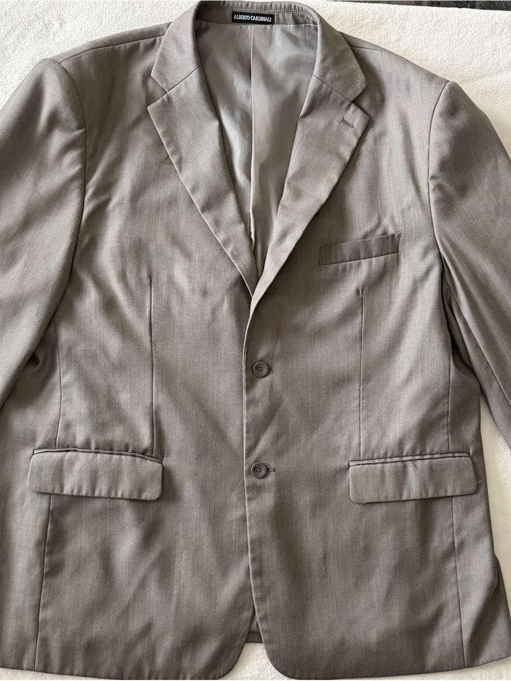 Alberto Cardinali Men's Grey Blazer - Suit Jacket Classic Two-Button Sz 52R